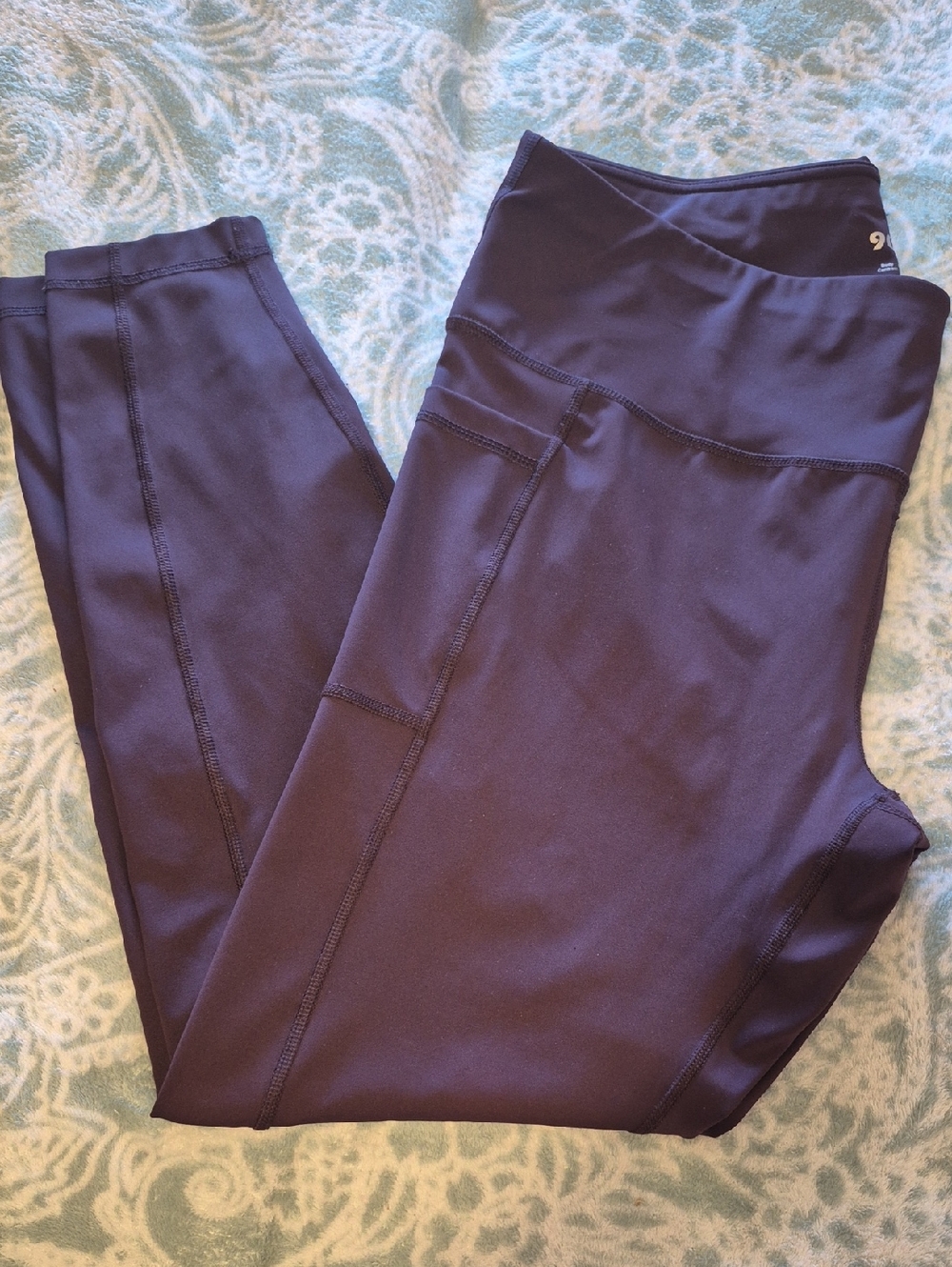 90 Degree By Reflex High-Waist Leggings in Dark Plum